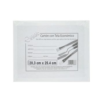 Cartón c/ Tela para pintar Económico Rodin Blanco No.12257