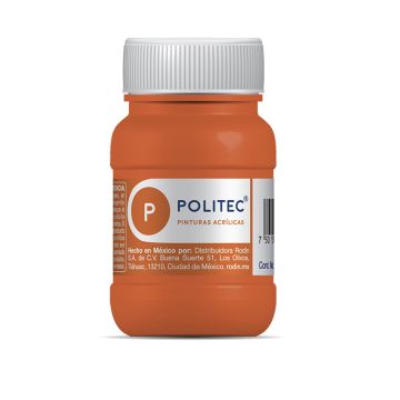 Pintura Acrílica Politec Naranja No.308 de 100 ml