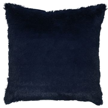 Cojín Decorativo Pelo Largo Azul Marino