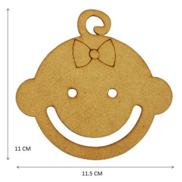 Figuras De Mdf Natural Bebe Niña Ch