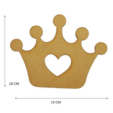 Figuras De Mdf Natural Corona Ch