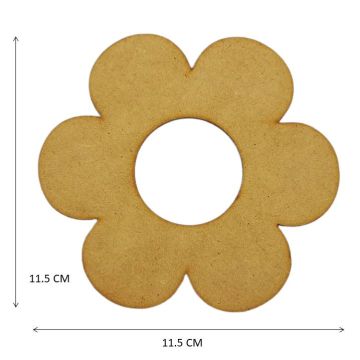 Figuras De Mdf Natural Flor Margarita Ch