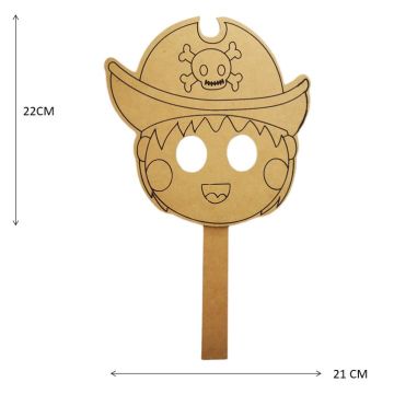 Máscaras Mdf Natural Pirata