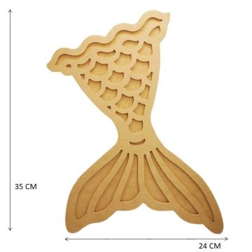 Figuras De Mdf Natural Cola De Sirena Geometrico Gde