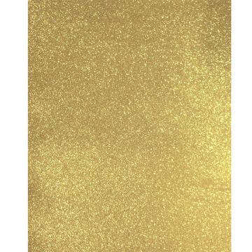 Foami con Diamantina Carta Oro Claro