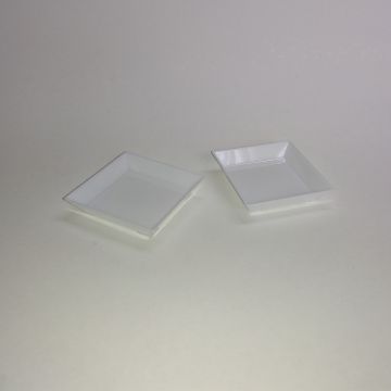 Plato de Plástico Cuadrado Blanco