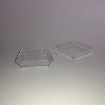 Plato de Plástico Cuadrado Transparente