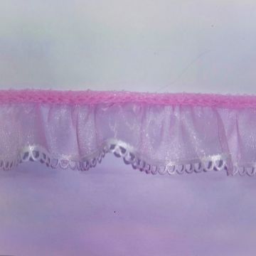 Organza Troquelada Margot Rosa