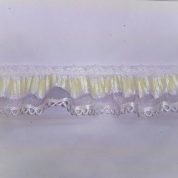 Organza Troquelada Con Popotillo 2376 Or-100 Hueso