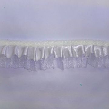 Organza Plisada Con Liston T-52204 C/L-3 Hueso