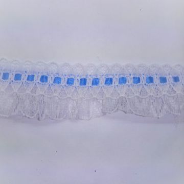 Encaje Con Pasalistón 4-2519 Azul Cielo