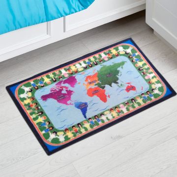 Tapete Infantil Multicolor Mapa