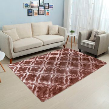 Tapete de Área Decorativo Faux Fur Fuffy Shedron Grande
