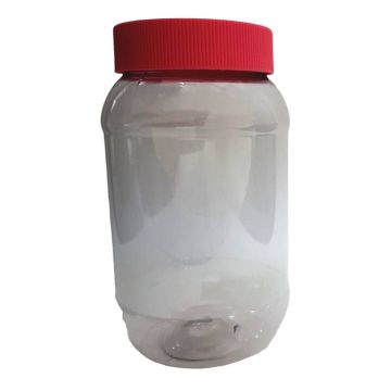 Tarro de Pet Transparente Con Tapa Rosa Redondo 500 ml
