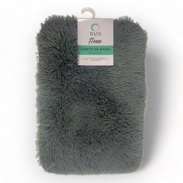 Tapete de baño Fleece Gris Oxford Sólido