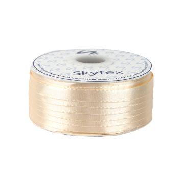 Listón Satinado Liso Hueso #1