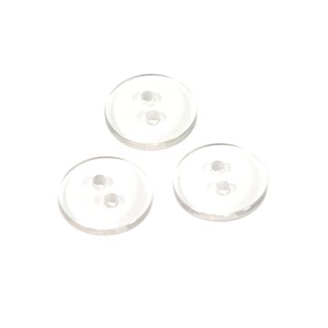 Botón Para Costura Y Manualidades Transparente #18 11 mm Mod.10022