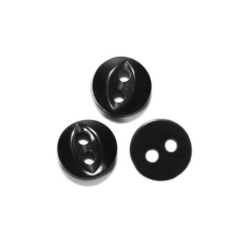 Botón Para Costura Y Manualidades Negro #18 11 mm Mod.15003