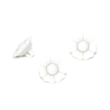 Botón de Flor Blanco #24