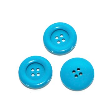 Botón Para Costura Y Manualidades Azul Turquesa #36 23 mm Mod.10225-36