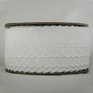 Tira Bordada Rígida Blanco Mediana #1