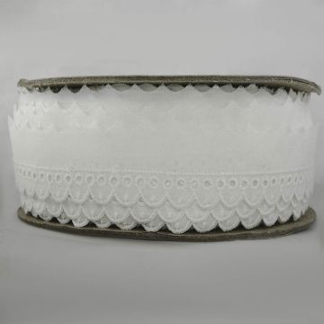 Tira Bordada Rígida Hueso Angosta #1