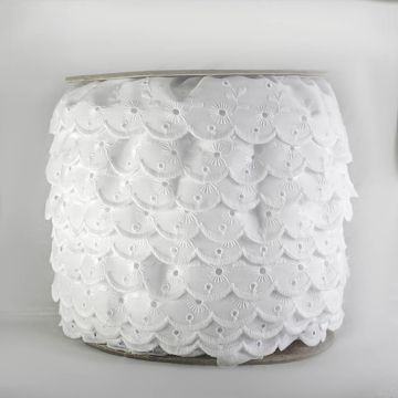 Tira Bordada Plisada Blanco Mediana #2