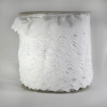 Tira Bordada Plisada Blanco Mediana #3
