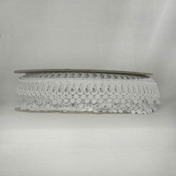 Tira Bordada Rígida Blanco Ancha #2