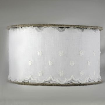 Tira Bordada Organdí Blanco Mod.18544