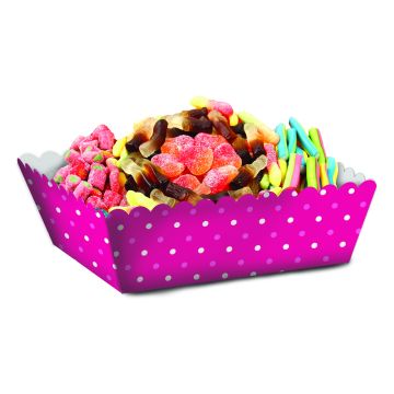 Charola Puntos Rosa Fiusha