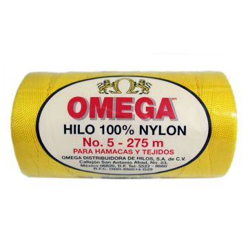 Hilo Nylon #5 color Amarillo Oro Paquete de 6 pzs