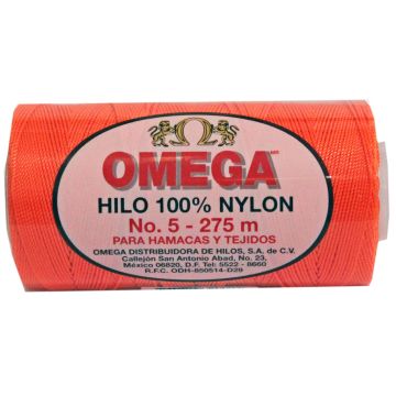 Hilo Nylon #5 color Naranja Fosforecente Paquete de 6 pzs