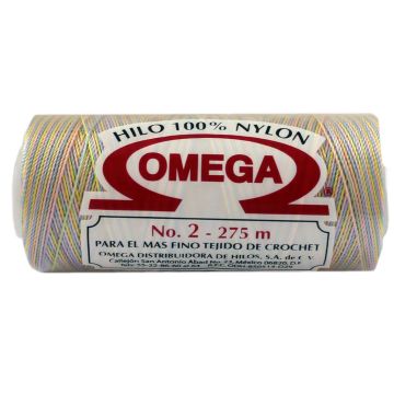 Hilo Nylon #2 Matizado color Multicolor Pastel paquete de 12 pzs
