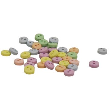 Botones Decorativos Mini Redondos Color Pastel