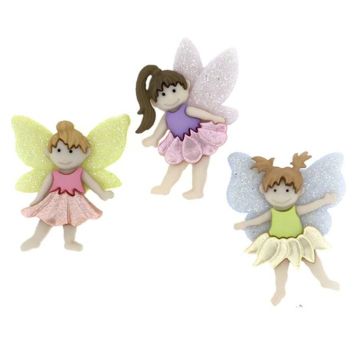 Botones Decorativos Hadas de las Flores