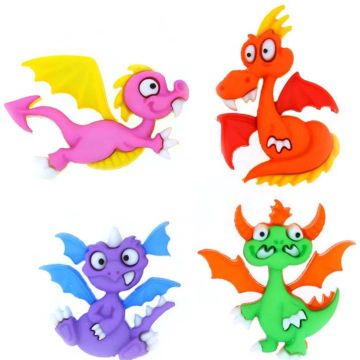 Botones Decorativos Dragones Legendarios