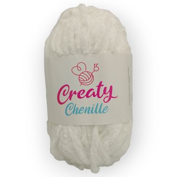 Estambre Creaty Chenille White Gp6005-06