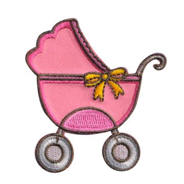 Aplicación Bordada Carreola Rosa