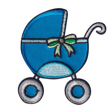 Aplicación Bordada Carreola Azul