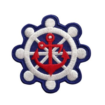 Aplicación Bordada Ancla Y Timón