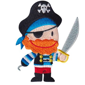 Aplicación Bordada Pirata Barba Roja