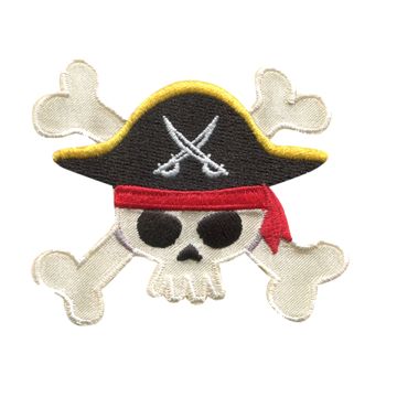 Aplicación Bordada Simbolo Pirata