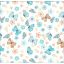 Micro Fibra Estampado Mariposa Corazón Verde Agua