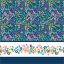 Micro Fibra Estampado Cenefa Liberty Azul Marino