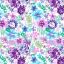 Micro Fibra Estampado Flor Mediana Morado Lila