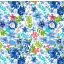 Micro Fibra Estampado Flor Mediana Azul Cielo
