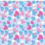 Micro Fibra Estampado Corazones Azul Cielo