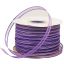 Listón de Organza con Orilla Metálica Morado-Plata #1