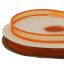 Listón de Organza con Orilla Metálica Naranja-Oro #1.5